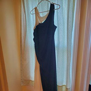 Black and White Full Length Ball Gown